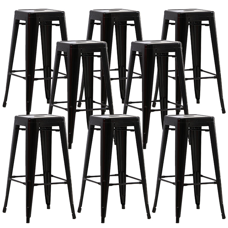 Taburete de mostrador sin respaldo industrial Taburetes de altura de mostrador de metal para cocina