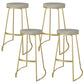 Nordic Style Bar-stool Round Seat Counter Bar Stool with Metal Legs for Home
