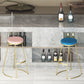 Nordic Style Bar-stool Round Seat Counter Bar Stool with Metal Legs for Home
