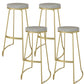 Nordic Style Bar-stool Round Seat Counter Bar Stool with Metal Legs for Home