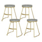 Nordic Style Bar-stool Round Seat Counter Bar Stool with Metal Legs for Home