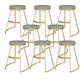 Nordic Style Bar-stool Round Seat Counter Bar Stool with Metal Legs for Home
