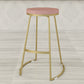 Nordic Style Bar-stool Round Seat Counter Bar Stool with Metal Legs for Home