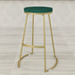Nordic Style Bar-stool Round Seat Counter Bar Stool with Metal Legs for Home