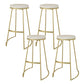 Nordic Style Bar-stool Round Seat Counter Bar Stool with Metal Legs for Home