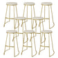 Nordic Style Bar-stool Round Seat Counter Bar Stool with Metal Legs for Home