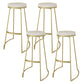 Nordic Style Bar-stool Round Seat Counter Bar Stool with Metal Legs for Home