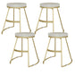 Nordic Style Bar-stool Round Seat Counter Bar Stool with Metal Legs for Home