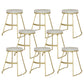 Nordic Style Bar-stool Round Seat Counter Bar Stool with Metal Legs for Home