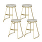 Nordic Style Bar-stool Round Seat Counter Bar Stool with Metal Legs for Home