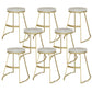 Nordic Style Bar-stool Round Seat Counter Bar Stool with Metal Legs for Home