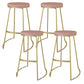 Nordic Style Bar-stool Round Seat Counter Bar Stool with Metal Legs for Home
