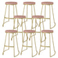 Nordic Style Bar-stool Round Seat Counter Bar Stool with Metal Legs for Home