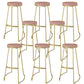 Nordic Style Bar-stool Round Seat Counter Bar Stool with Metal Legs for Home