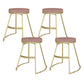 Nordic Style Bar-stool Round Seat Counter Bar Stool with Metal Legs for Home