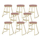 Nordic Style Bar-stool Round Seat Counter Bar Stool with Metal Legs for Home