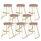 Nordic Style Bar-stool Round Seat Counter Bar Stool with Metal Legs for Home