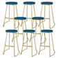 Nordic Style Bar-stool Round Seat Counter Bar Stool with Metal Legs for Home