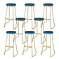Nordic Style Bar-stool Round Seat Counter Bar Stool with Metal Legs for Home