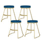 Nordic Style Bar-stool Round Seat Counter Bar Stool with Metal Legs for Home