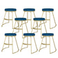 Nordic Style Bar-stool Round Seat Counter Bar Stool with Metal Legs for Home