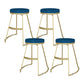 Nordic Style Bar-stool Round Seat Counter Bar Stool with Metal Legs for Home