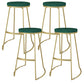 Nordic Style Bar-stool Round Seat Counter Bar Stool with Metal Legs for Home