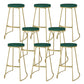 Nordic Style Bar-stool Round Seat Counter Bar Stool with Metal Legs for Home