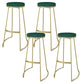 Nordic Style Bar-stool Round Seat Counter Bar Stool with Metal Legs for Home