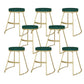 Nordic Style Bar-stool Round Seat Counter Bar Stool with Metal Legs for Home