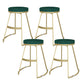 Nordic Style Bar-stool Round Seat Counter Bar Stool with Metal Legs for Home