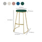 Nordic Style Bar-stool Round Seat Counter Bar Stool with Metal Legs for Home