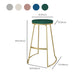 Nordic Style Bar-stool Round Seat Counter Bar Stool with Metal Legs for Home