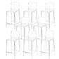 Industrial Plasticr Bar-stool Square Seat Counter Bar Stool with Plastic Legs Clear 8 Piece Set Counter Stool(26"H) Clearhalo 'Bar Furniture' 'Bar Stools' 'bar_stools' 'furn' 'furn_bar_stools' 'Furniture' 'Kitchen & Dining Furniture' 6187061