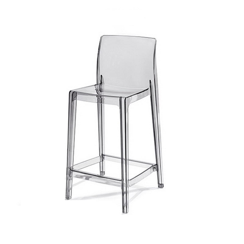 Industrial Plasticr Bar-stool Square Seat Counter Bar Stool with Plastic Legs Clearhalo 'Bar Furniture' 'Bar Stools' 'bar_stools' 'furn' 'furn_bar_stools' 'Furniture' 'Kitchen & Dining Furniture' 6187069