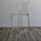 Industrial Style Plasticr Bar-stool Square Seat Counter Bar Stool with Plastic Legs