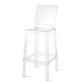 Industrial Style Plasticr Bar-stool Square Seat Counter Bar Stool with Plastic Legs