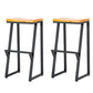 Contemporary Wood Counter Stools Metal Bar Stool for Home Use 2 Piece Set Bar Stool (28" H) Clearhalo 'Bar Furniture' 'Bar Stools' 'bar_stools' 'furn' 'furn_bar_stools' 'Furniture' 'Kitchen & Dining Furniture' 6187120