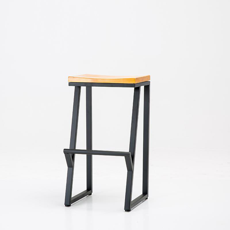 Contemporary Wood Counter Stools Metal Bar Stool for Home Use Clearhalo 'Bar Furniture' 'Bar Stools' 'bar_stools' 'furn' 'furn_bar_stools' 'Furniture' 'Kitchen & Dining Furniture' 6187121