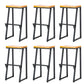 Contemporary Wood Counter Stools Metal Bar Stool for Home Use 6 Piece Set Bar Stool (28" H) Clearhalo 'Bar Furniture' 'Bar Stools' 'bar_stools' 'furn' 'furn_bar_stools' 'Furniture' 'Kitchen & Dining Furniture' 6187124