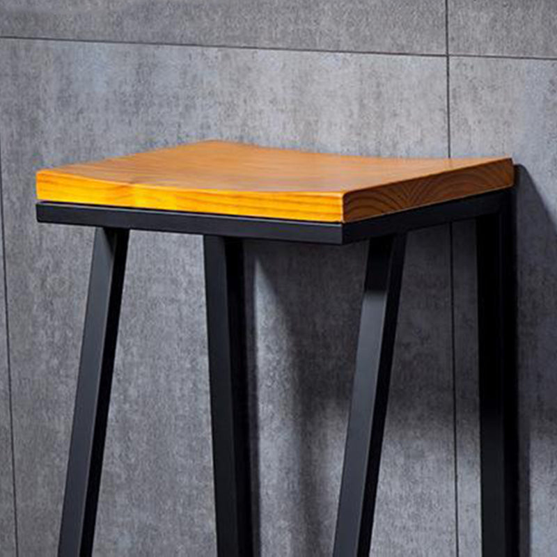 Contemporary Wood Counter Stools Metal Bar Stool for Home Use Clearhalo 'Bar Furniture' 'Bar Stools' 'bar_stools' 'furn' 'furn_bar_stools' 'Furniture' 'Kitchen & Dining Furniture' 6187128