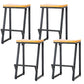 Contemporary Wood Counter Stools Metal Bar Stool for Home Use 4 Piece Set Counter Stool(26"H) Clearhalo 'Bar Furniture' 'Bar Stools' 'bar_stools' 'furn' 'furn_bar_stools' 'Furniture' 'Kitchen & Dining Furniture' 6187130