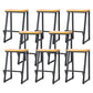 Contemporary Wood Counter Stools Metal Bar Stool for Home Use 8 Piece Set Counter Stool(26"H) Clearhalo 'Bar Furniture' 'Bar Stools' 'bar_stools' 'furn' 'furn_bar_stools' 'Furniture' 'Kitchen & Dining Furniture' 6187132
