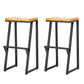 Contemporary Wood Counter Stools Metal Bar Stool for Home Use 2 Piece Set Bar Stool(30"H) Clearhalo 'Bar Furniture' 'Bar Stools' 'bar_stools' 'furn' 'furn_bar_stools' 'Furniture' 'Kitchen & Dining Furniture' 6187133