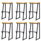 Contemporary Wood Counter Stools Metal Bar Stool for Home Use 6 Piece Set Bar Stool(30"H) Clearhalo 'Bar Furniture' 'Bar Stools' 'bar_stools' 'furn' 'furn_bar_stools' 'Furniture' 'Kitchen & Dining Furniture' 6187135