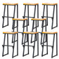 Contemporary Wood Counter Stools Metal Bar Stool for Home Use 8 Piece Set Bar Stool(30"H) Clearhalo 'Bar Furniture' 'Bar Stools' 'bar_stools' 'furn' 'furn_bar_stools' 'Furniture' 'Kitchen & Dining Furniture' 6187136