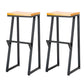 Contemporary Wood Counter Stools Metal Bar Stool for Home Use 2 Piece Set Bar Stool(33"H) Clearhalo 'Bar Furniture' 'Bar Stools' 'bar_stools' 'furn' 'furn_bar_stools' 'Furniture' 'Kitchen & Dining Furniture' 6187138