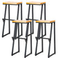 Contemporary Wood Counter Stools Metal Bar Stool for Home Use 4 Piece Set Bar Stool(33"H) Clearhalo 'Bar Furniture' 'Bar Stools' 'bar_stools' 'furn' 'furn_bar_stools' 'Furniture' 'Kitchen & Dining Furniture' 6187139