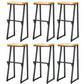 Contemporary Wood Counter Stools Metal Bar Stool for Home Use 6 Piece Set Bar Stool(33"H) Clearhalo 'Bar Furniture' 'Bar Stools' 'bar_stools' 'furn' 'furn_bar_stools' 'Furniture' 'Kitchen & Dining Furniture' 6187140