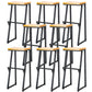 Contemporary Wood Counter Stools Metal Bar Stool for Home Use 8 Piece Set Bar Stool(33"H) Clearhalo 'Bar Furniture' 'Bar Stools' 'bar_stools' 'furn' 'furn_bar_stools' 'Furniture' 'Kitchen & Dining Furniture' 6187141